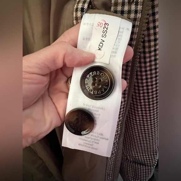 New BARBOUR Somerland Belted Checked Cotton-blend Trench Coat Size 10 - Picture 16 of 16